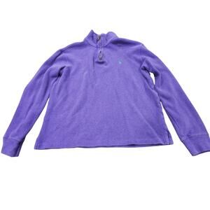 Polo Ralph Lauren Purple Quarter Zip Sweatshirt Women’s Small 100% Cotton
